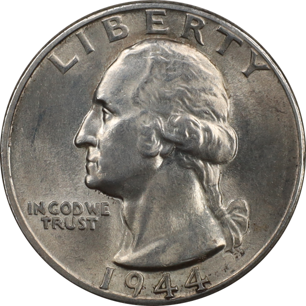 1944 Washington Quarter No Mint Mark About Uncirculated 50