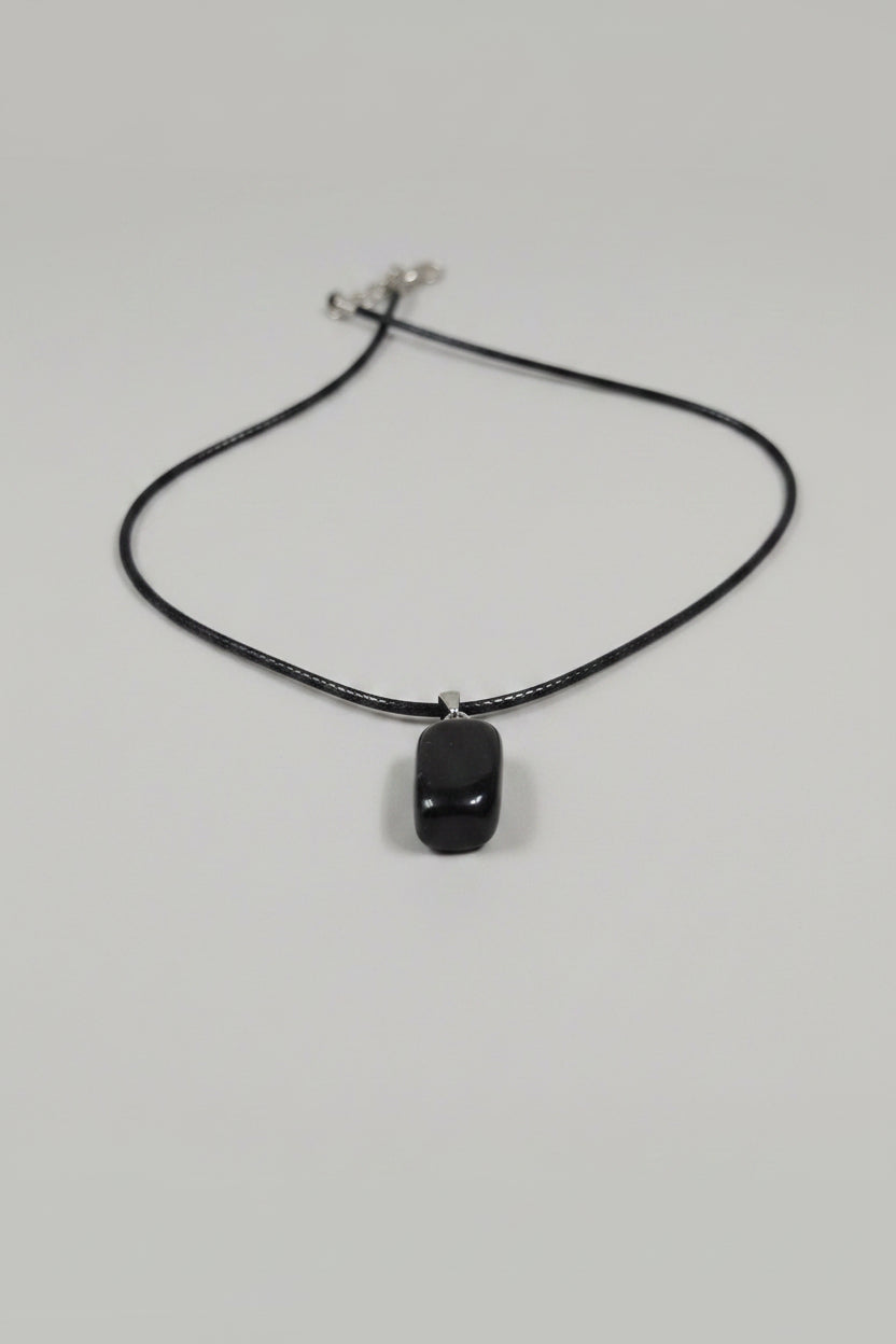 Obsidian Pendant Necklace