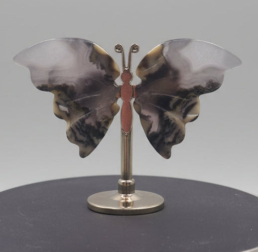 Mini UV Volcanic Agate Butterfly