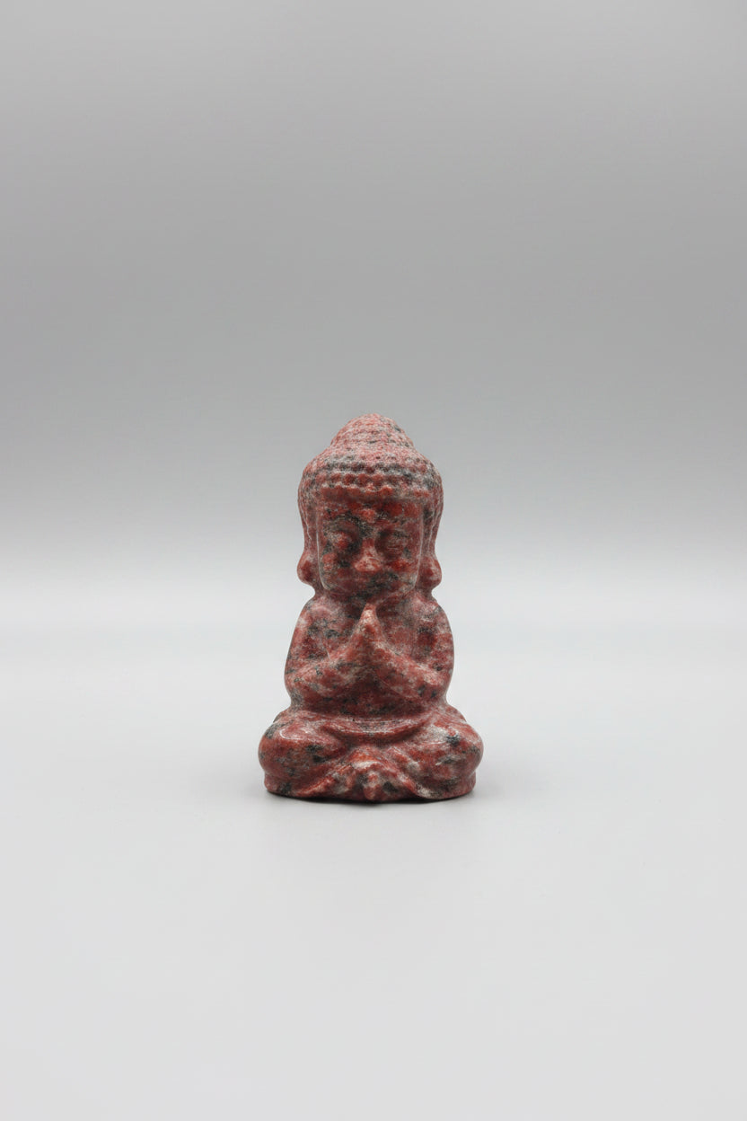Brecciated Jasper Carved Meditating Buddha Statue