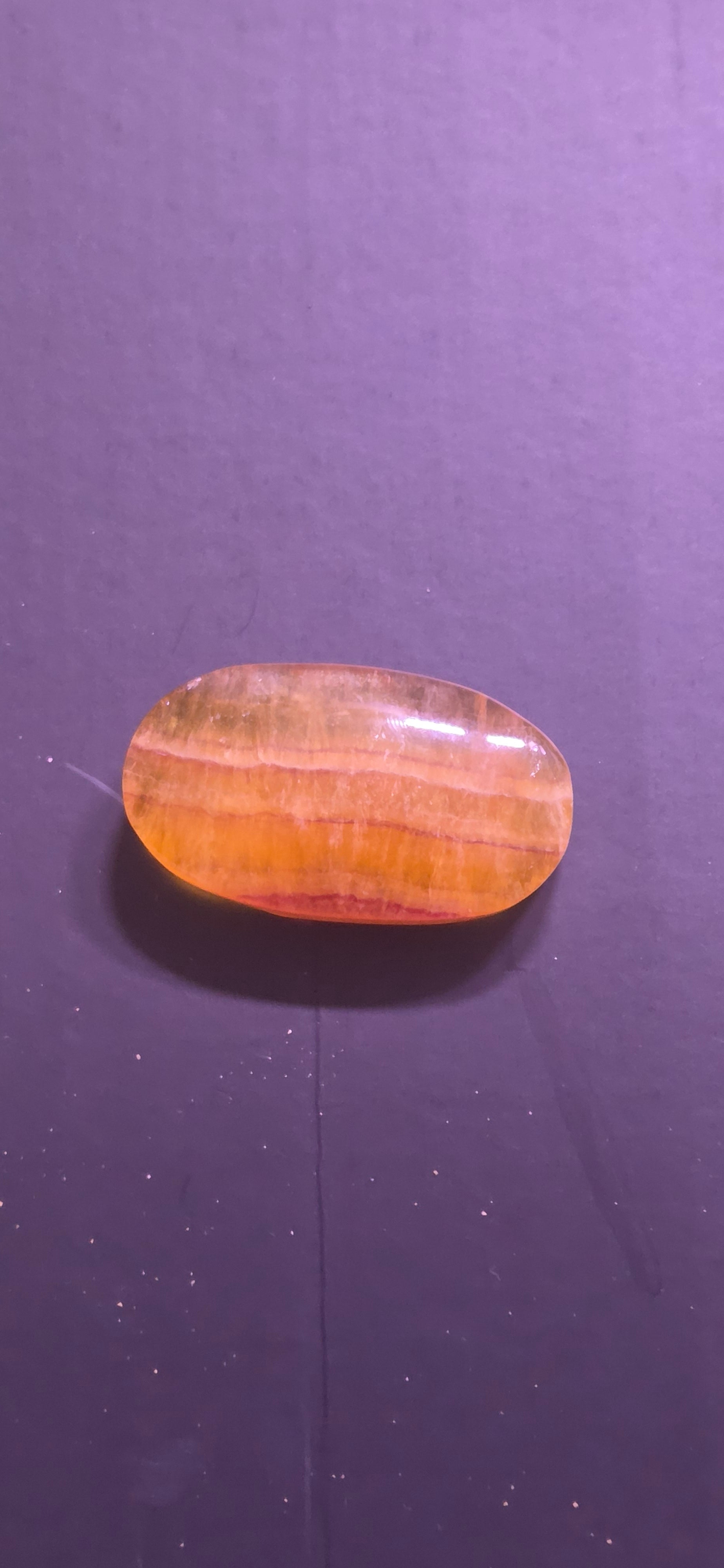 Orange Calcite Palm Stone