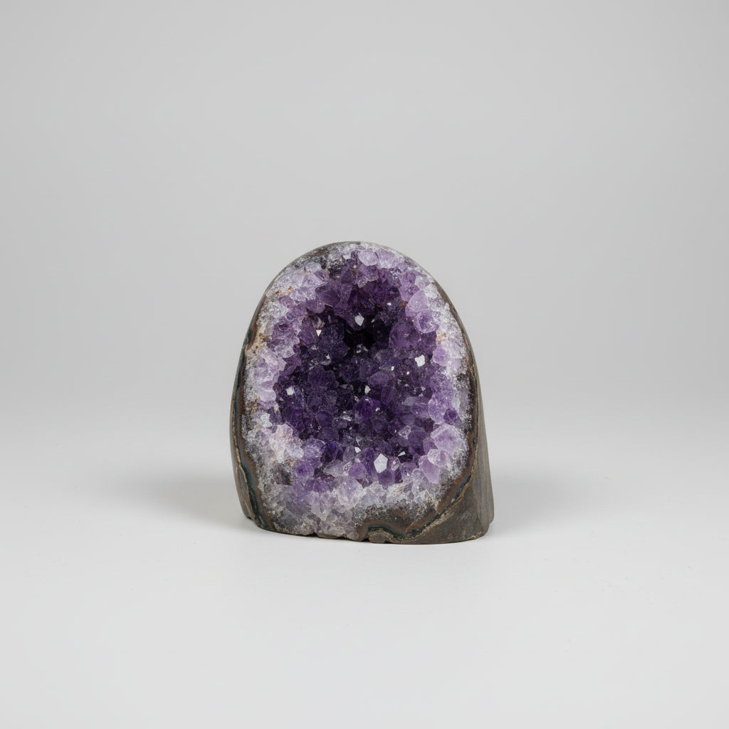 Amethyst Geode Crystal Cluster Natural Purple Stone Decor - Image 1
