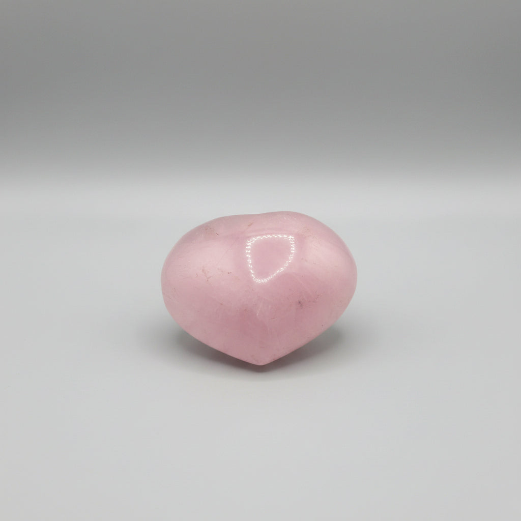 Polished Rose Quartz Heart Stone Natural Pink Crystal - Image 1
