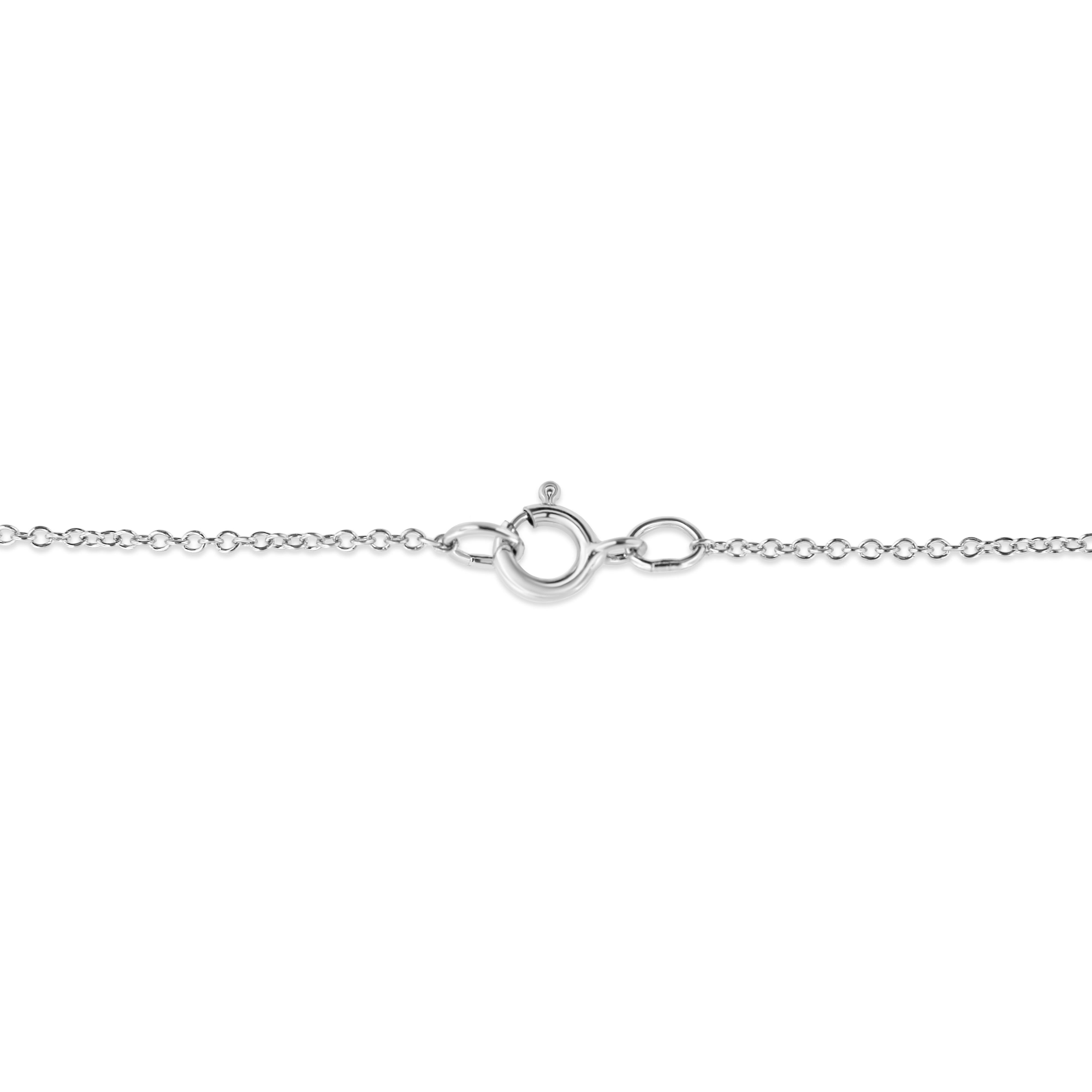 .925 Sterling Silver Prong-Set Diamond Accent Double Heart 18" Pendant Necklace (I-J Color, I1-I2 Clarity)