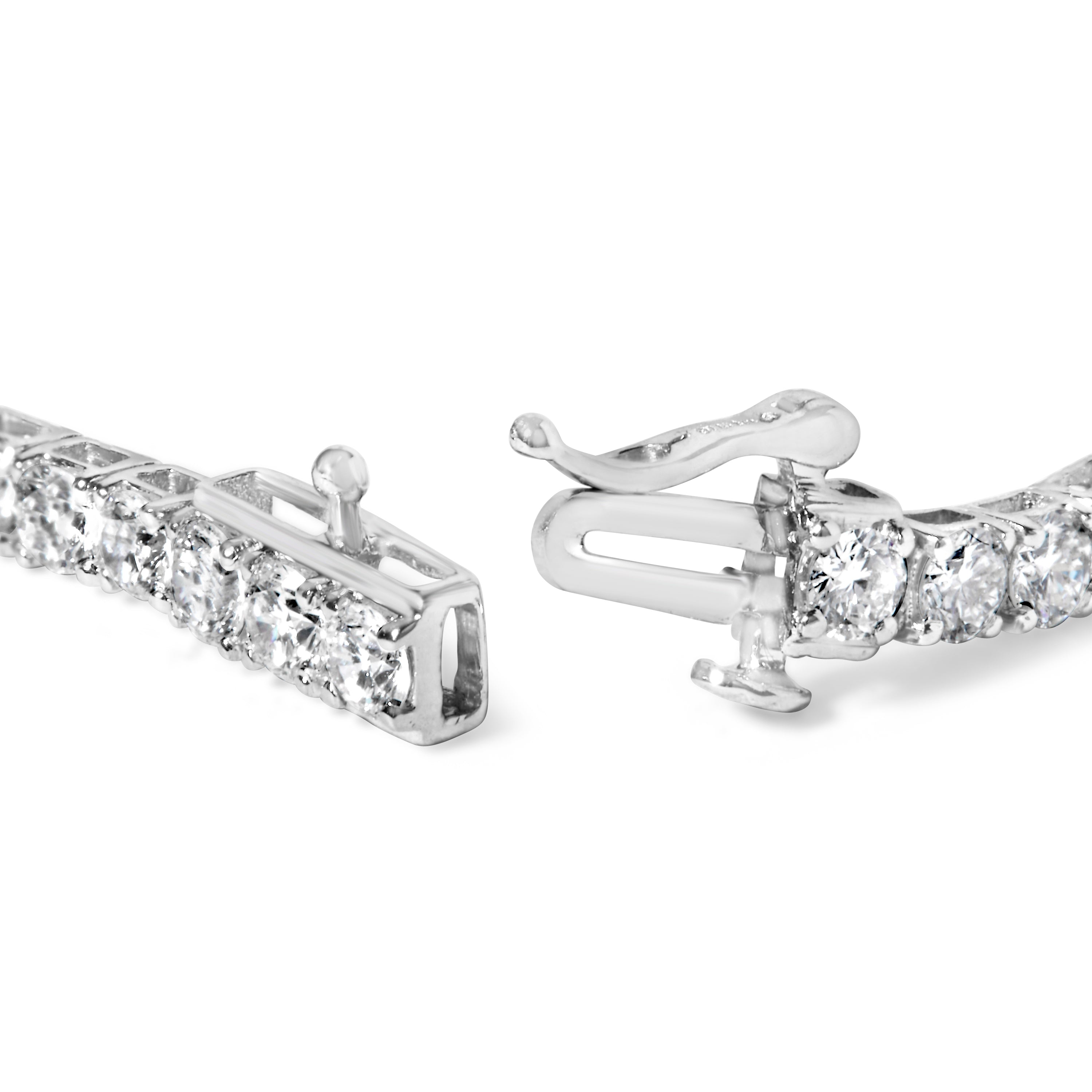 10K White Gold 5.00 Cttw Natural Diamond Tennis Bracelet