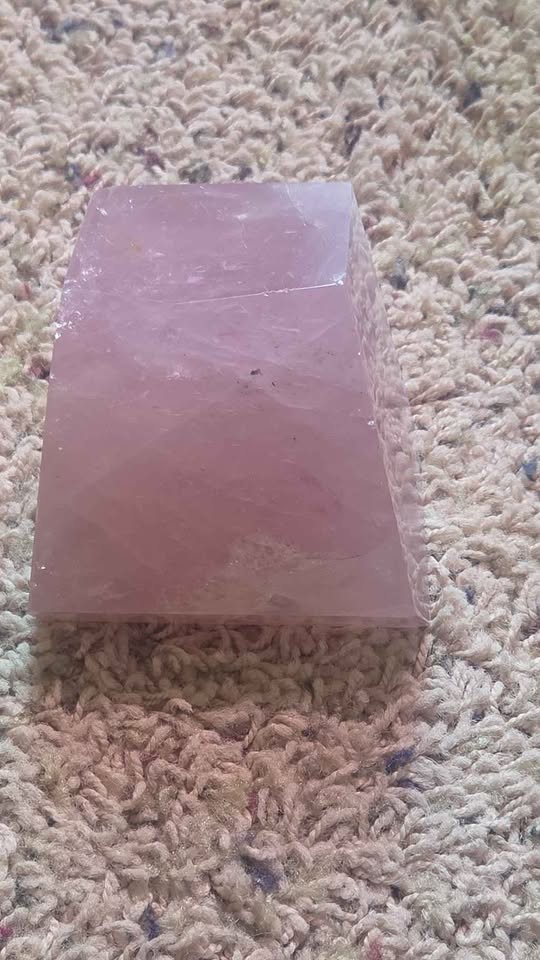 Rose Quartz Crystal Failed Pyramid
