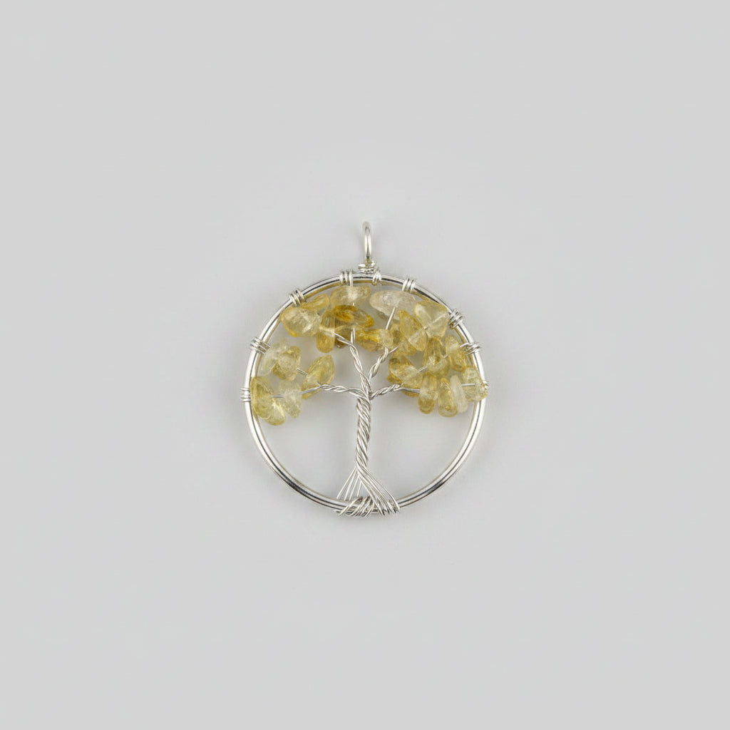 Citrine Tree of Life Pendant Necklace