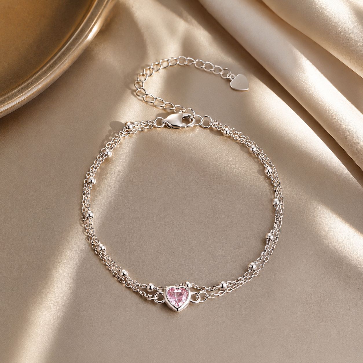 S925 Sterling Silver Pavé CZ Plated Bracelet for Women