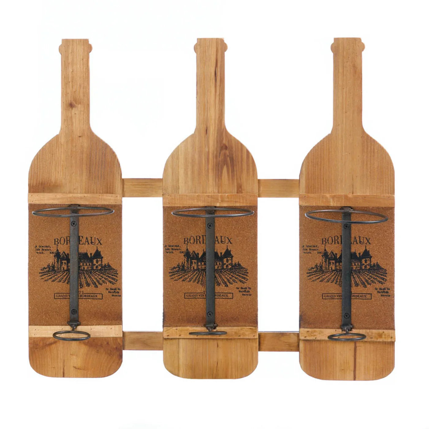 Bordeaux Wooden Wine Bottle Holder – Premium Rustic Wine Display