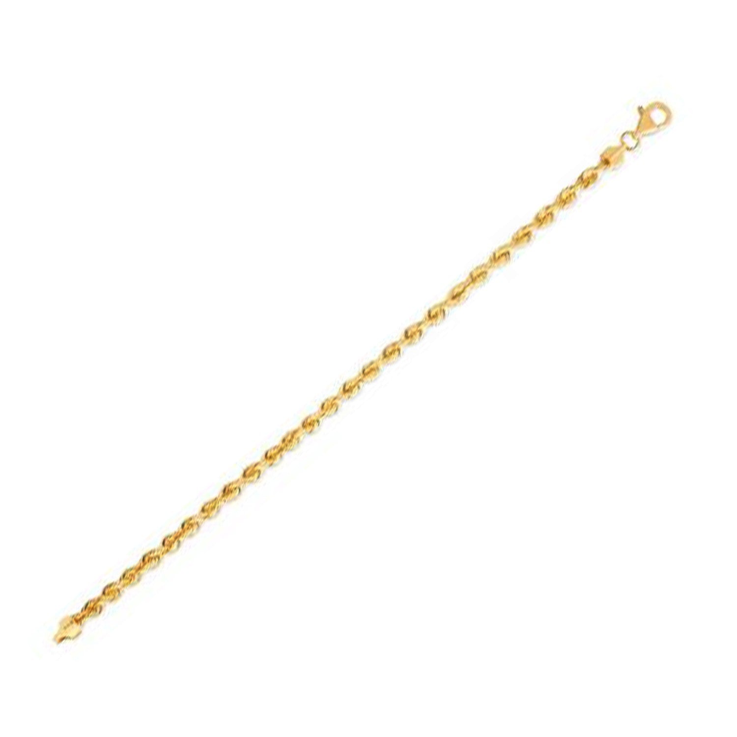 Silk Rope Chain Bracelet in 14k Yellow Gold (4.30 mm)