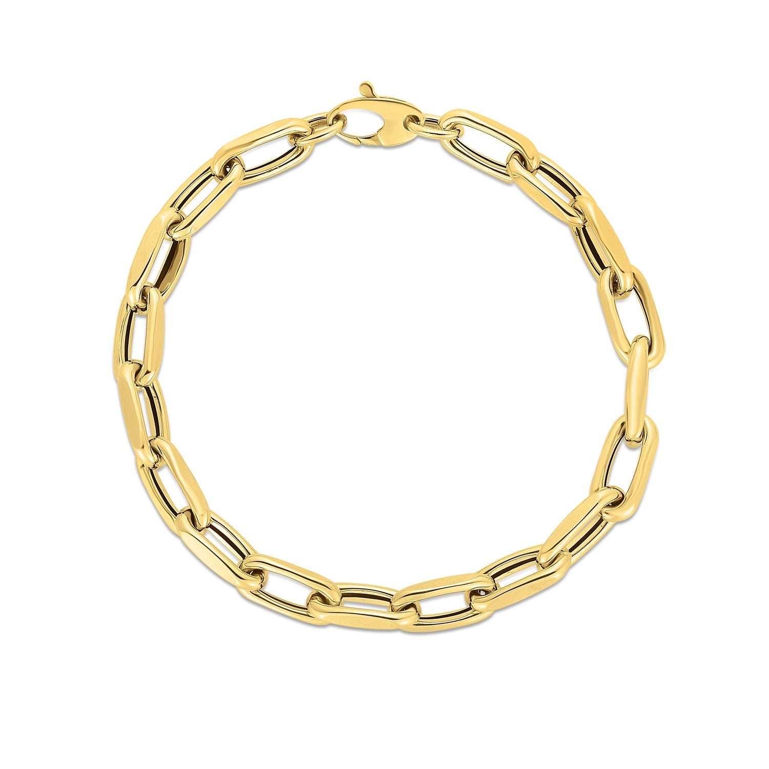 14k Yellow Gold French Cable Link Bracelet (6.00 mm)