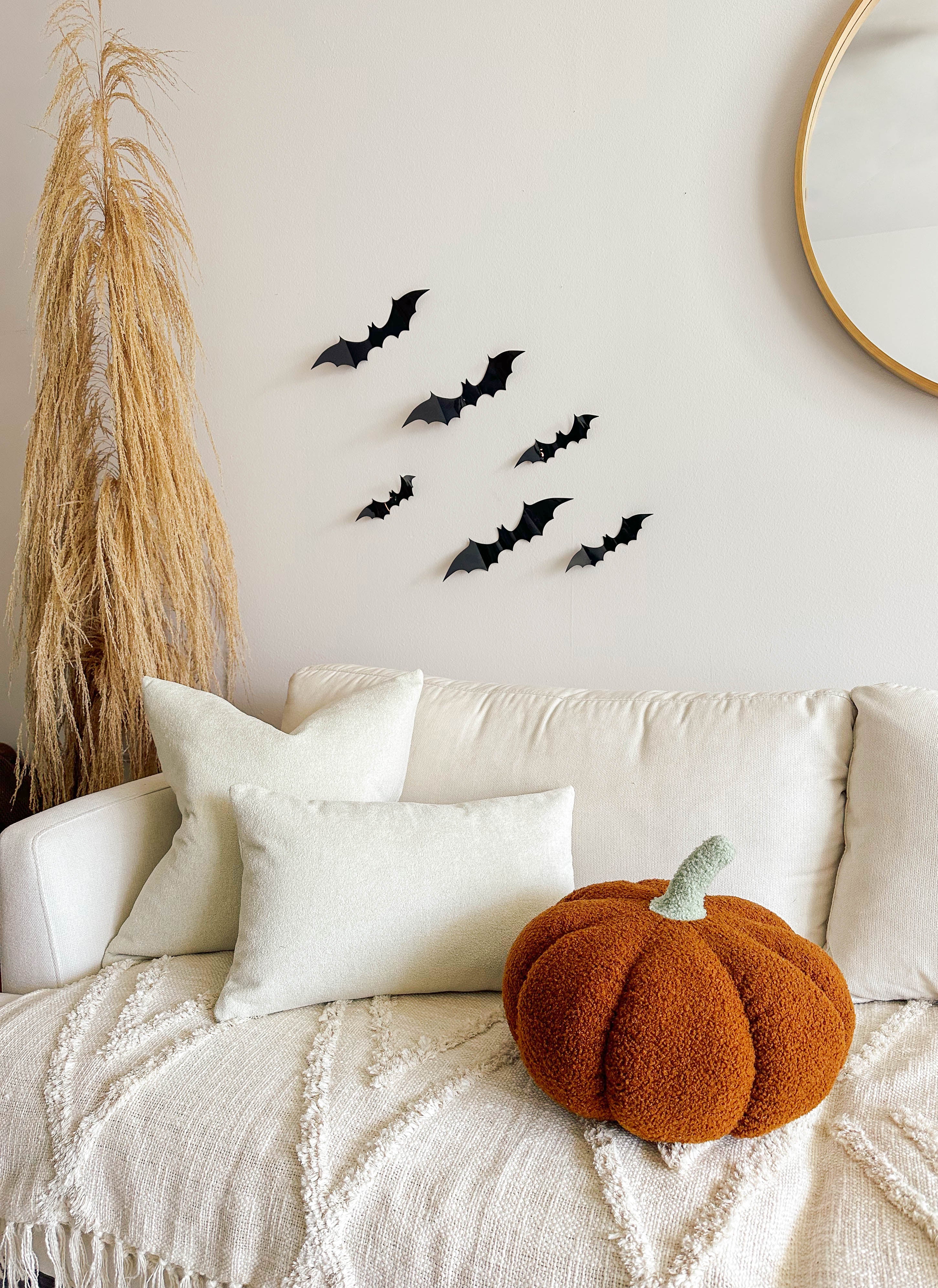 11” Jumbo Sherpa Orange Pumpkin Pillow
