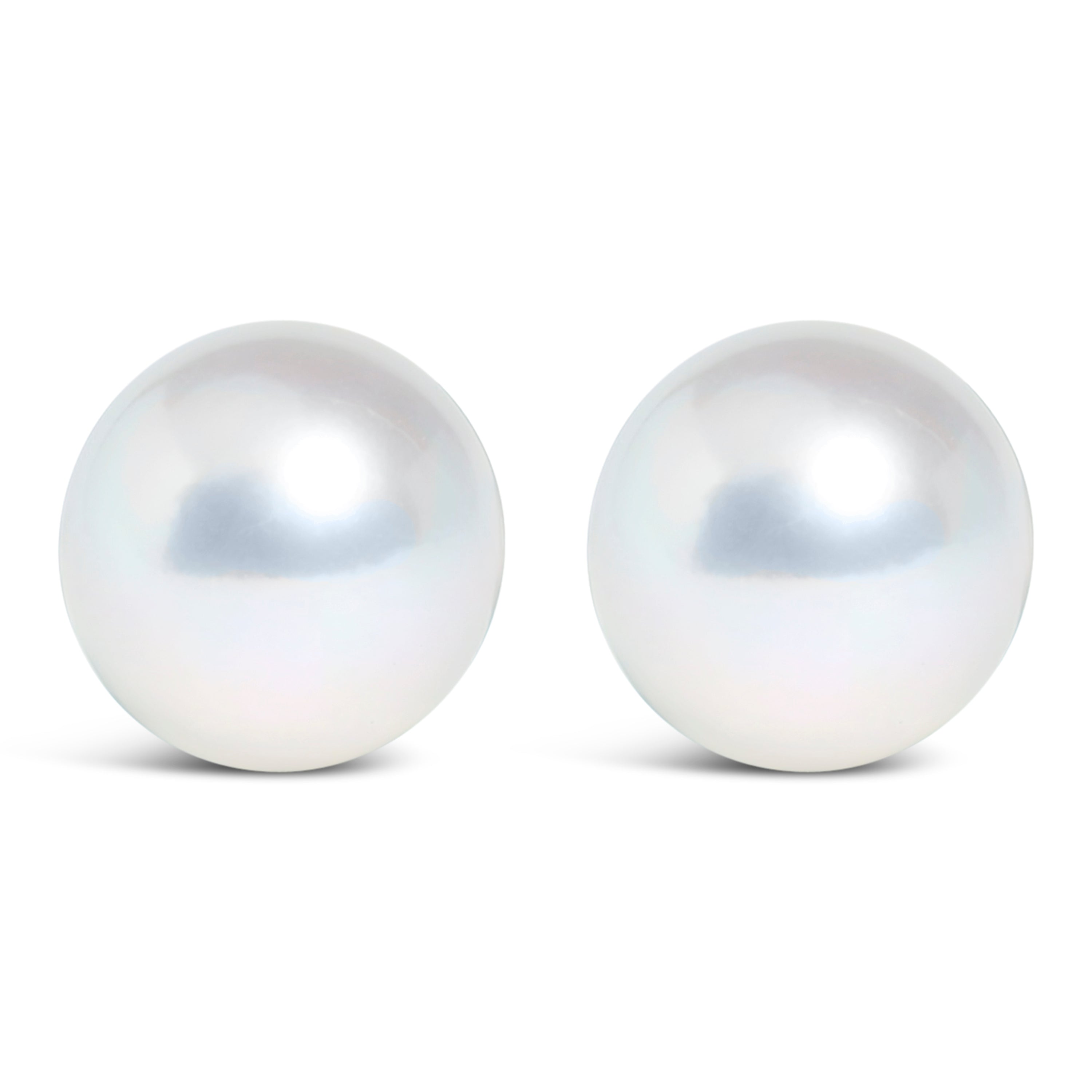 14k White Gold 5-5.5MM Cultured Freshwater Pearl Solitaire Stud Earrings
