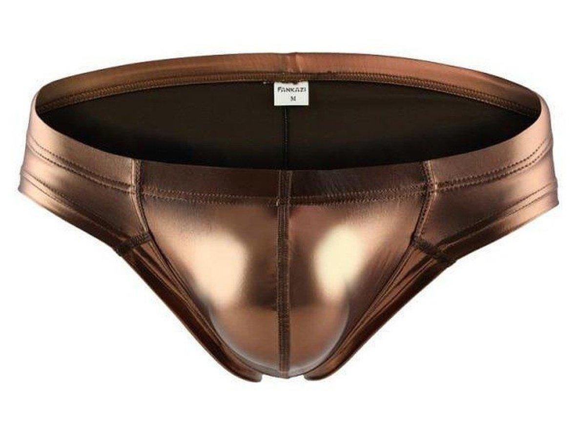 Gay Briefs | Shinny Faux Leather Briefs