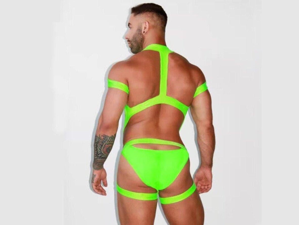 Gay Harness | Clubwear Sexy Body Chest Leg Harness + Underwear 2pc set