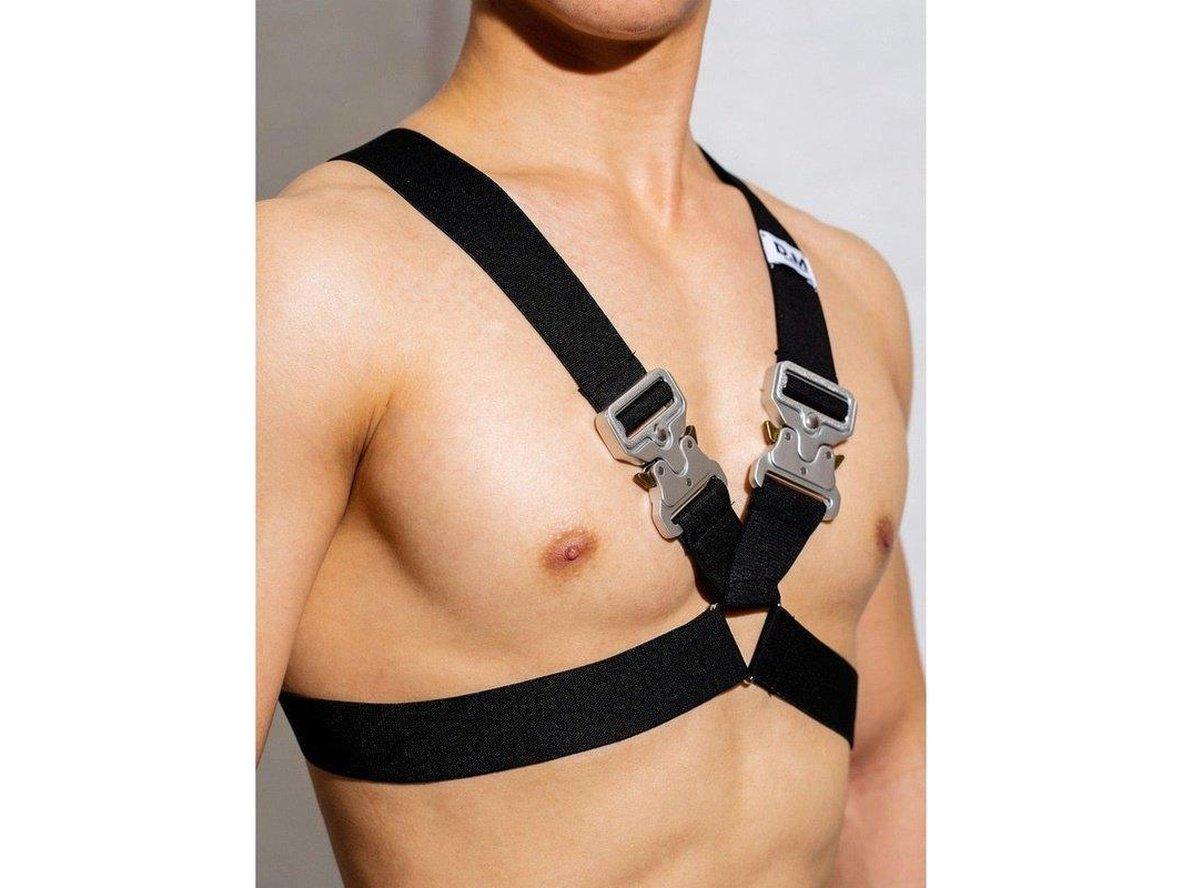 Gay Harness | D.M. Designer Shoulder Strap Harness Metal Buckles