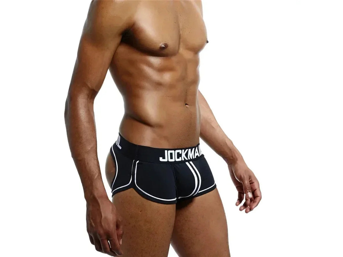 Gay Jock Briefs | JOCKMAIL Underwear Open Butt Boxer Briefs