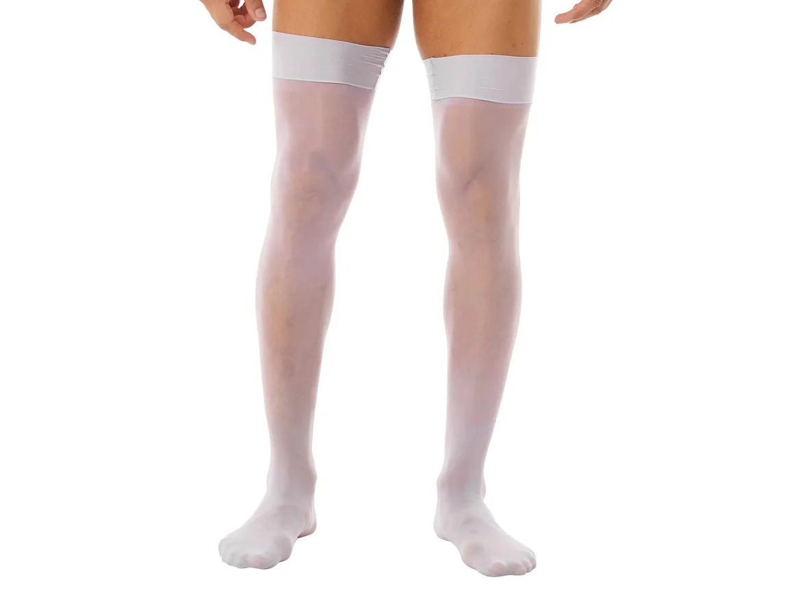 Gay Pantyhose | Shiny Seamless Glossy Thigh High Stockings