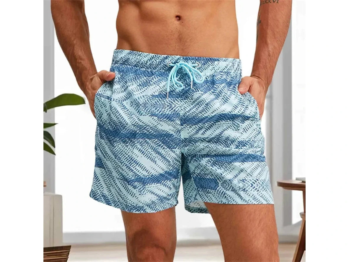 Gay Swim Shorts | Quick Dry Tropical Print Beach Shorts