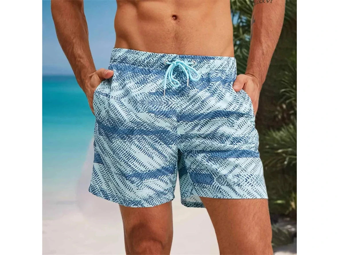 Gay Swim Shorts | Quick Dry Tropical Print Beach Shorts