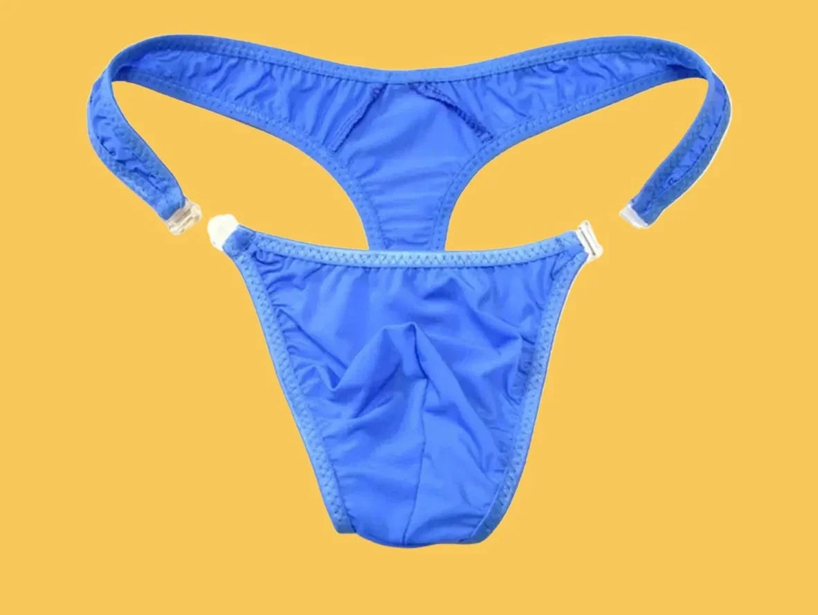 Gay Swim Thongs | Sexy Snap Button Low-Rise Swim Thongs