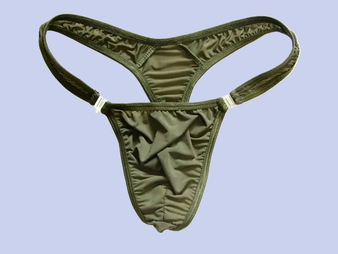 Gay Swim Thongs | Sexy Snap Button Low-Rise Swim Thongs
