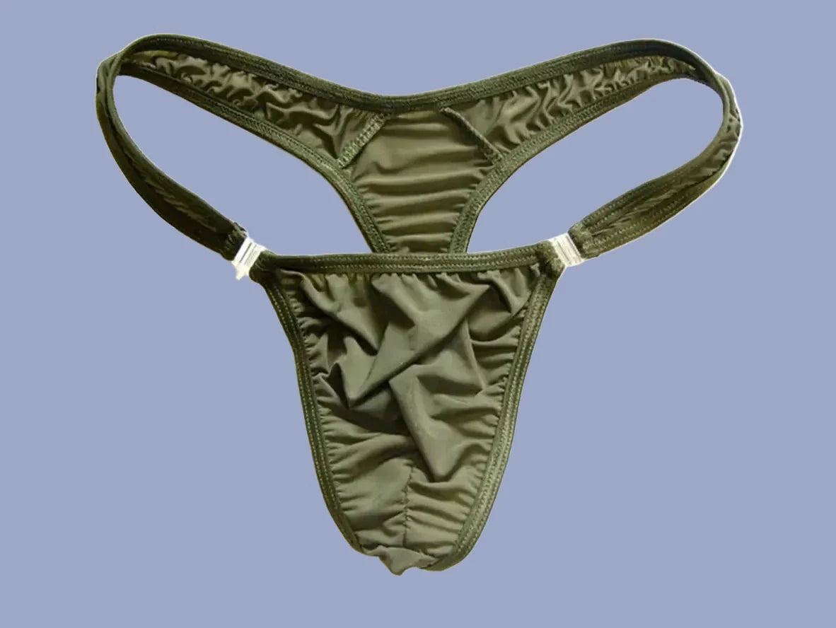 Gay Swim Thongs | Sexy Snap Button Low-Rise Swim Thongs