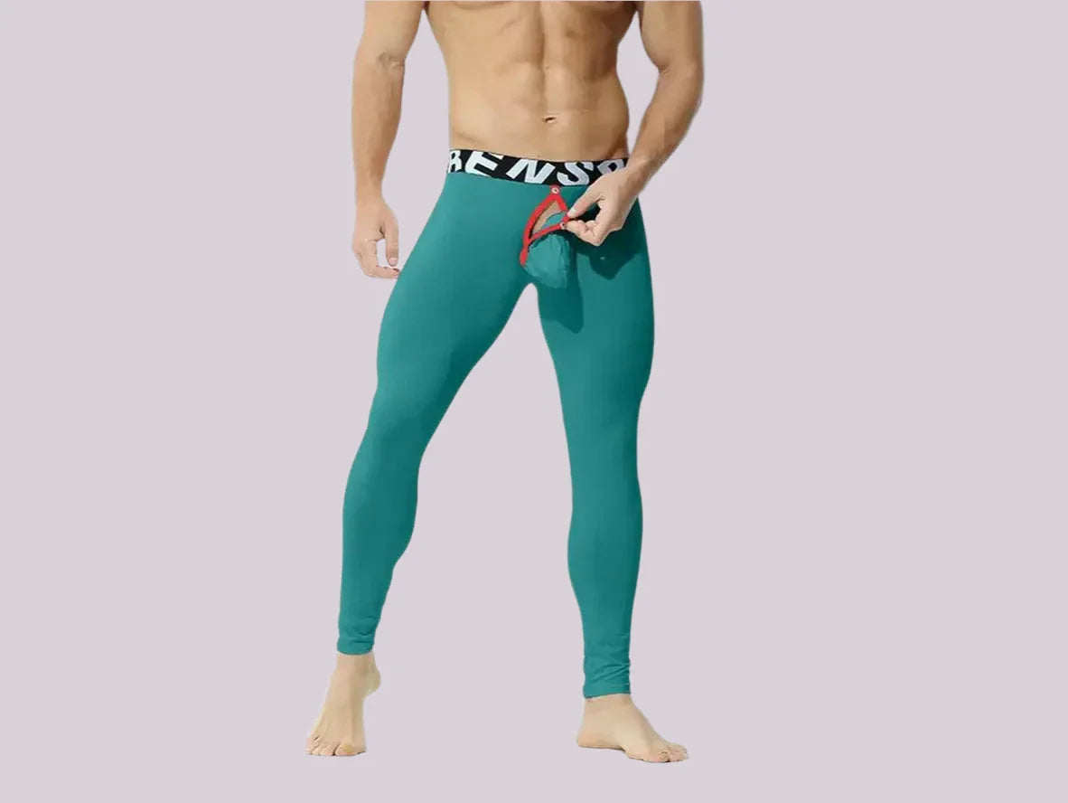 Gay Thermal Underwear | KAREN SPACE Open Crotch Long Johns