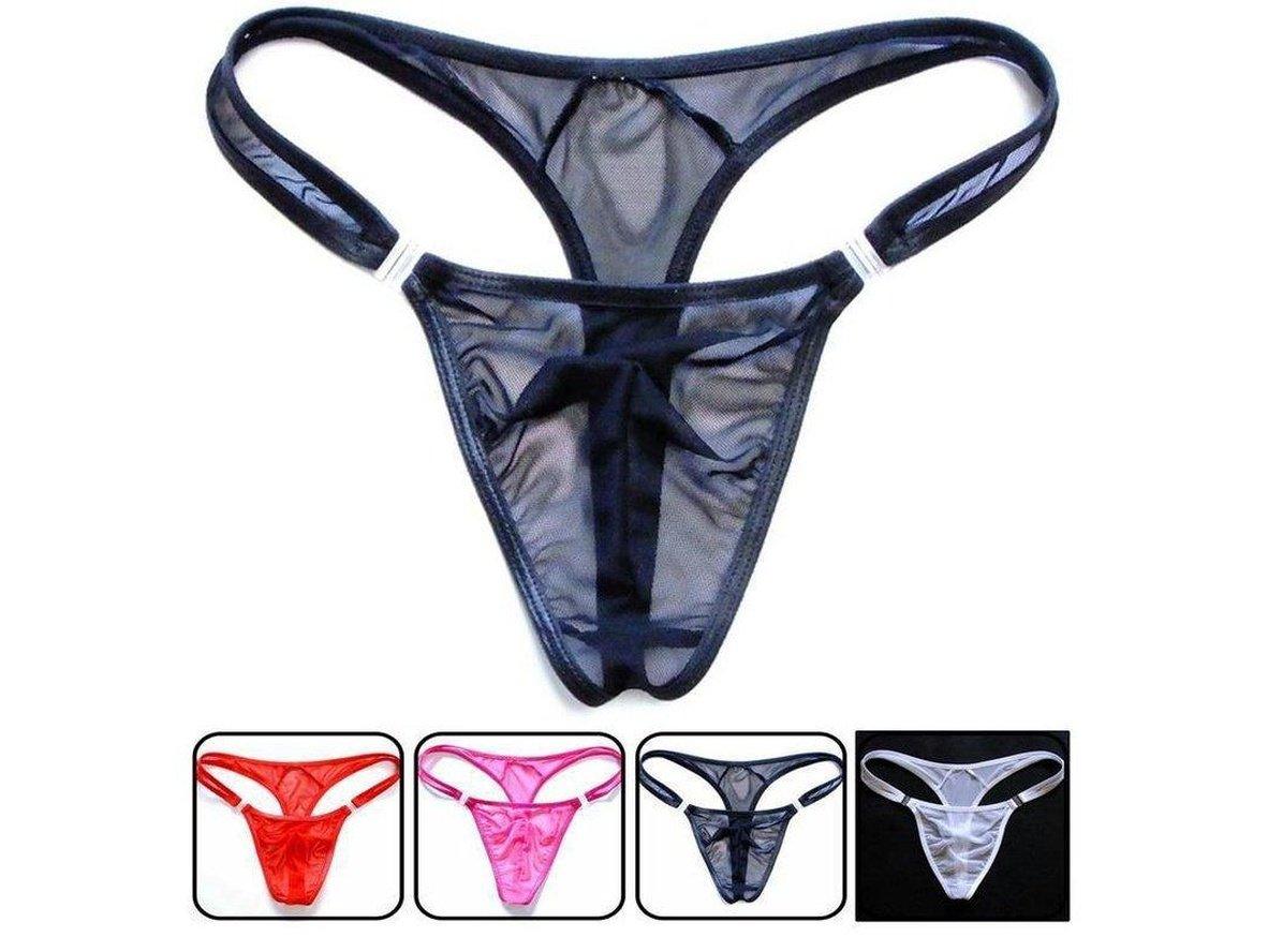 Gay Thongs | BRAVE PERSON Underwear Transparent Snap Easy Access Thongs