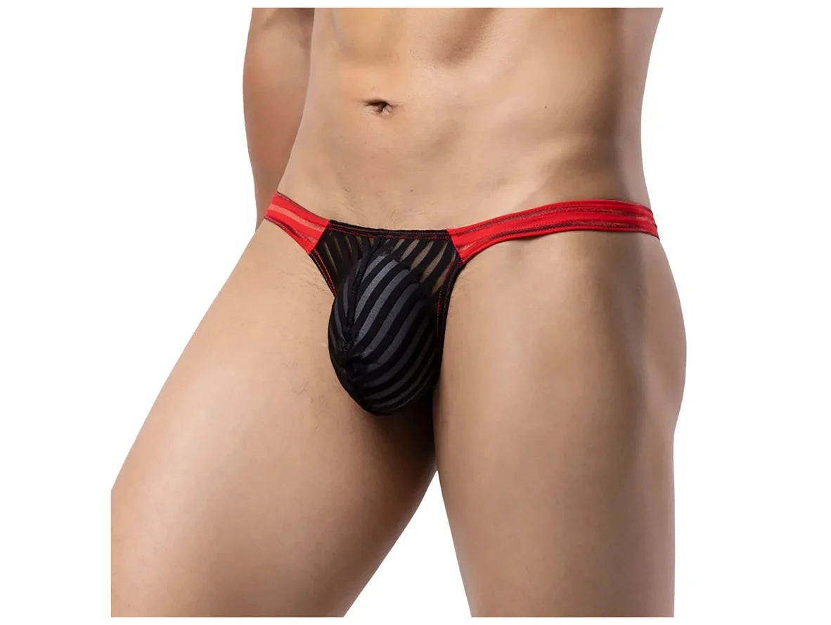 Gay Thongs | Color Blocked Translucent Thong