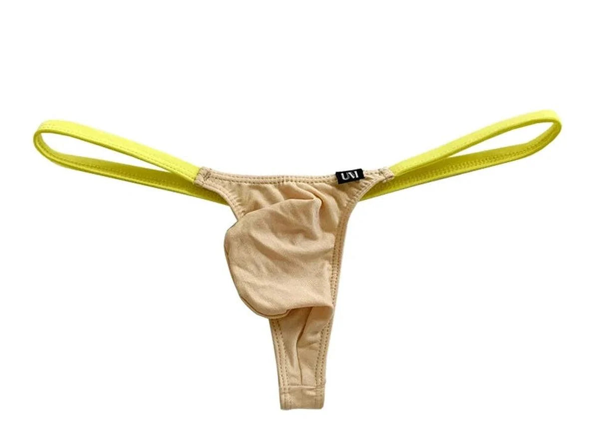 Gay Thongs | UNDER MOON Contrast Color Pouch Thongs