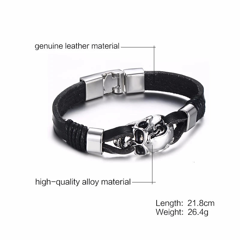 Vnox Mens Vintage Rudder Charm Bracelets Multi-layer Leather Rope Chain Wrist Bangles Jewelry