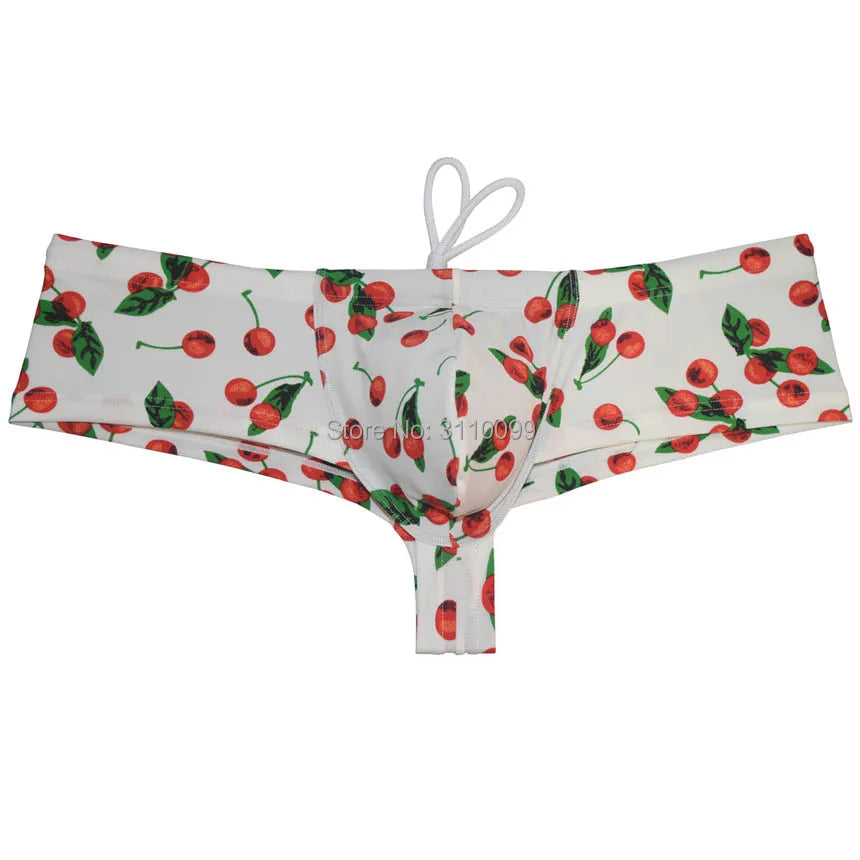 Men's Pouch Heighten Swim Cheeky Boxer Swimwear Brazilain Bikini Trunks