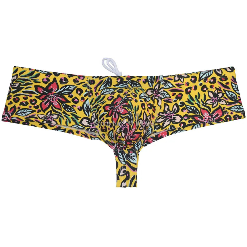 Men's Pouch Heighten Swim Cheeky Boxer Swimwear Brazilain Bikini Trunks