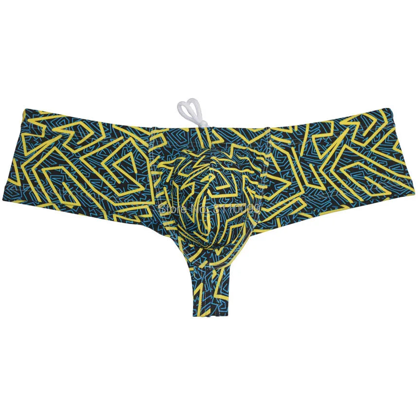 Men's Pouch Heighten Swim Cheeky Boxer Swimwear Brazilain Bikini Trunks