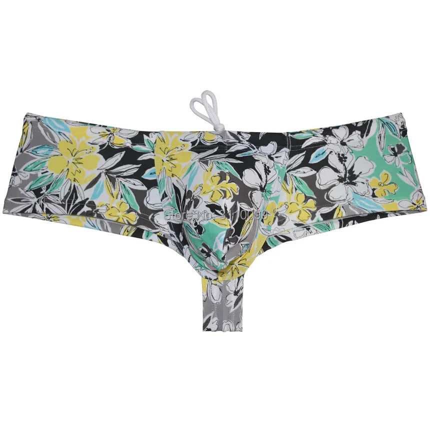 Men's Pouch Heighten Swim Cheeky Boxer Swimwear Brazilain Bikini Trunks