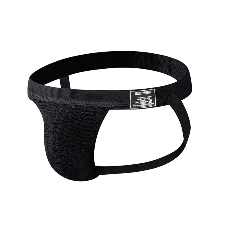 Sexy Men Jockstrap Underwear Thong Underpants Cotton G String Anal Penis Pouch Hombre Elastic Panties Backless