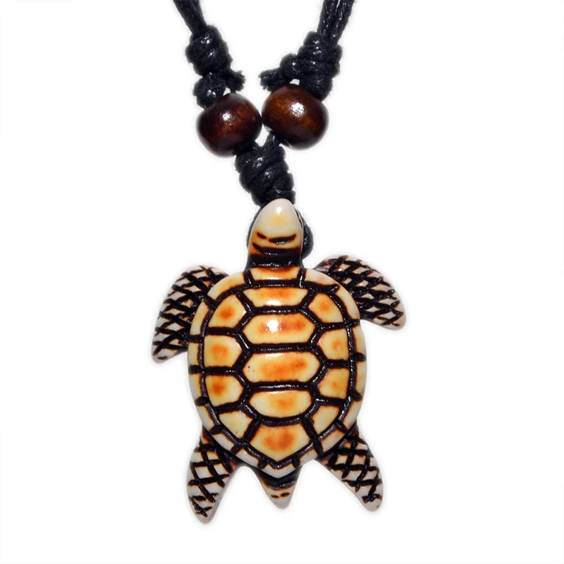 Surfer Necklace Sea Turtle Pendant Men Choker Necklace