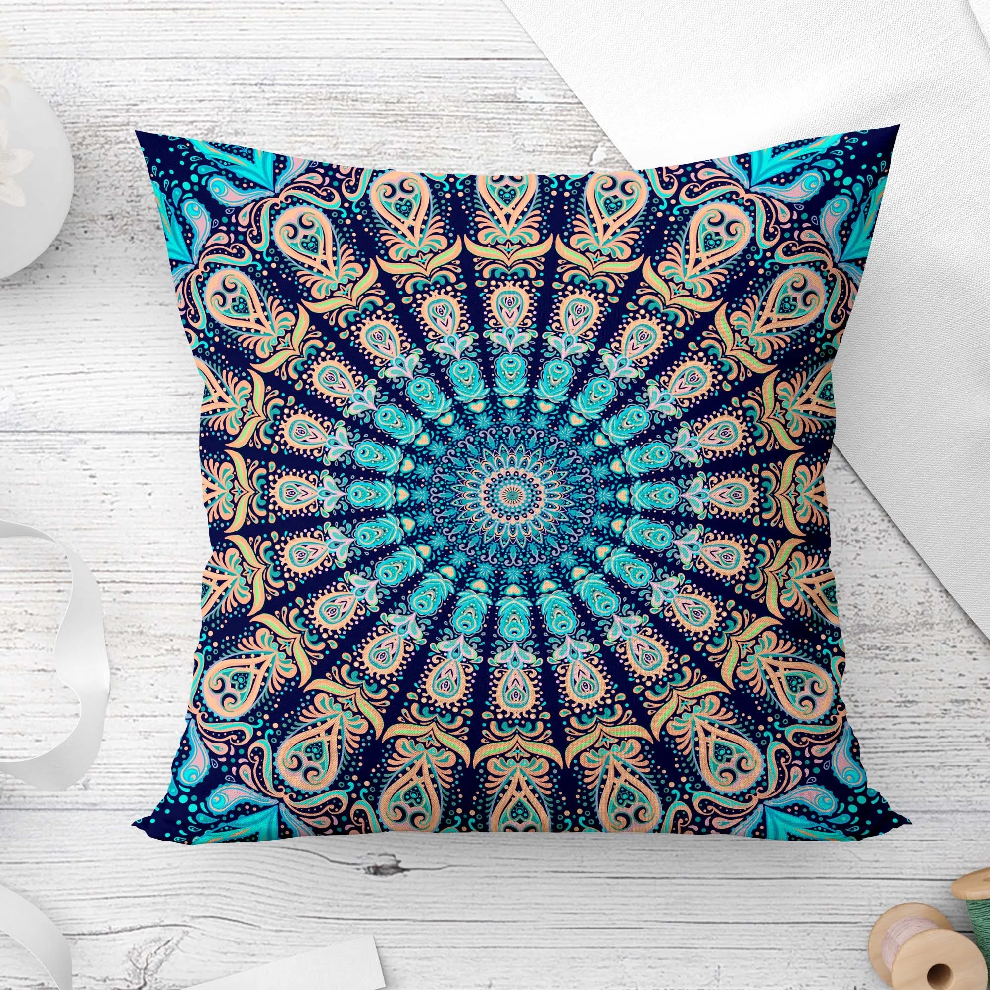 Mandala Decorative Sun and moon Pillow Cushion Covers Pillowcase Cushions for Sofa Polyester Pillowcover cmyk decorative cover
