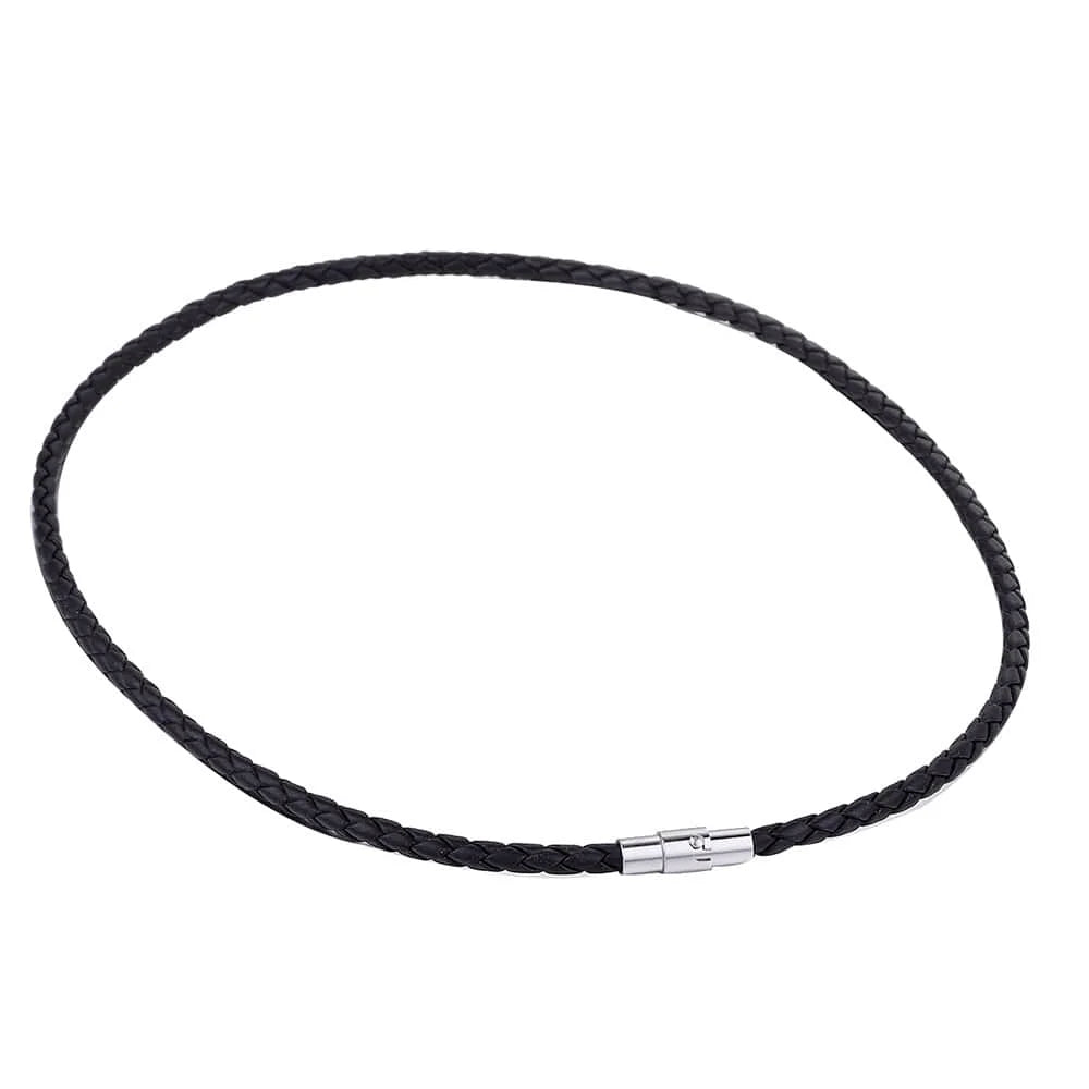 Leather Necklace Choker for Men Women Black Brown Rope Choker Necklaces Wholesale Dropshipping Jewelry 4/6/8mm DUNM09A