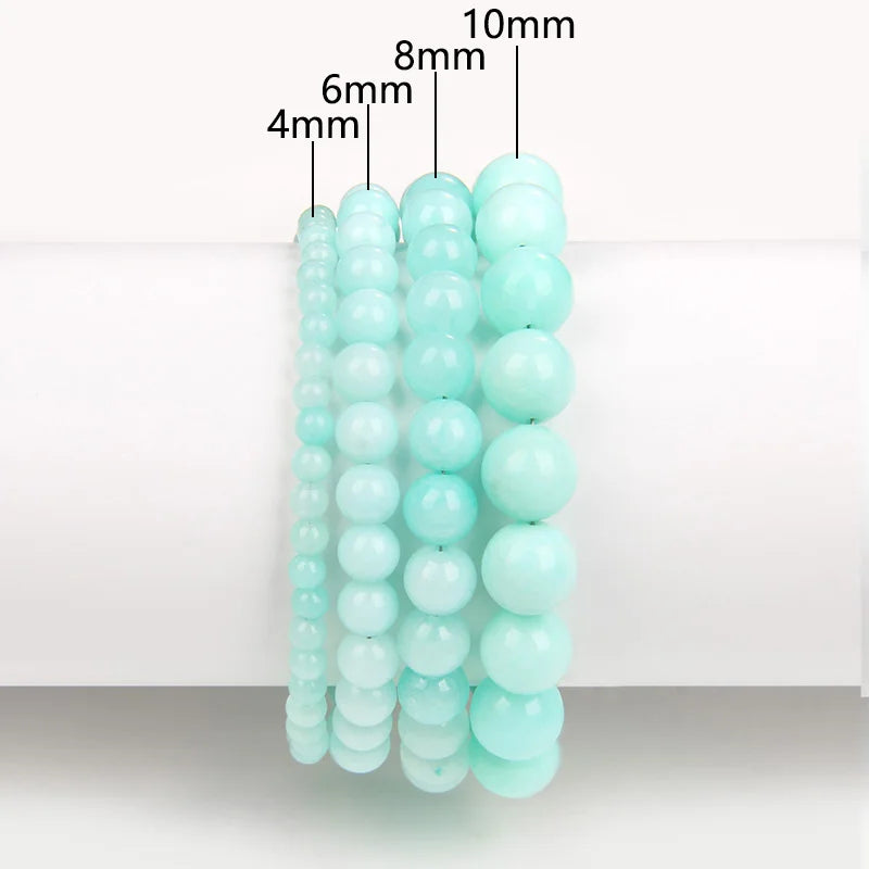 4 6 8 10 MM Beads Bracelet Natural Stone Stretch Bracelets