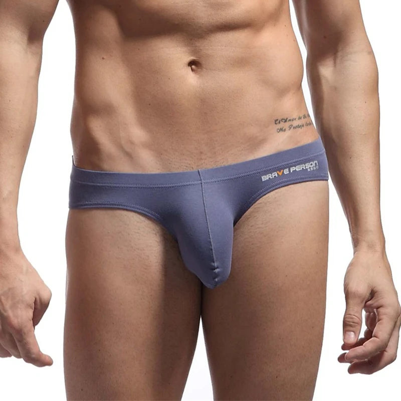 BRAVE PERSON Sexy Men Underwear Briefs U convex Big Penis Pouch Design Men Cotton Briefs for Man Bikini Hot Sale