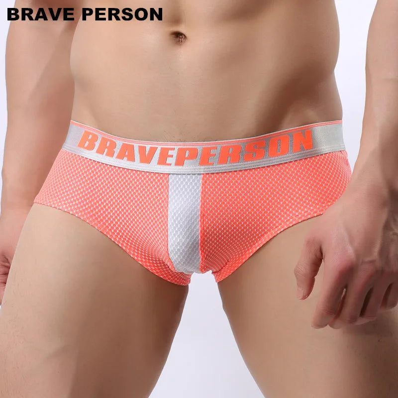 BRAVE PERSON Brand Underwear Men Sexy Briefs High Quality Nylon Boxer Briefs Male Panties Fashion Men's Underpants B1152