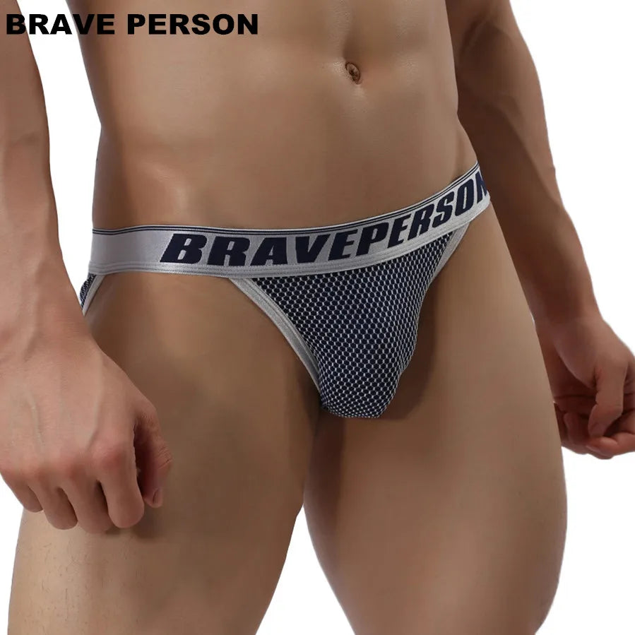 Brave Person Men’s Low-Waist Nylon Briefs – Breathable Underwear