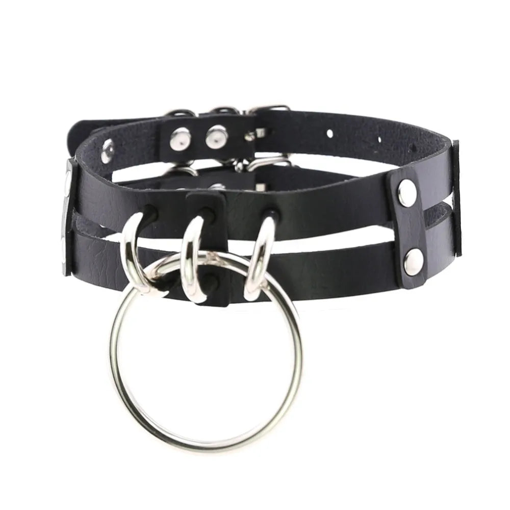 Punk Choker Collar Goth Necklace Big Transparent Straps Chocker Women Girls Trendy Rock Sexy Harajuku Emo Gothic Jewelry
