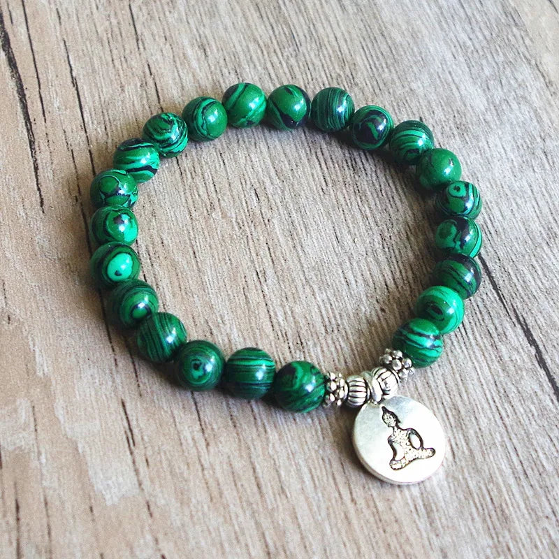 Handmade Jewelry Malachite Beaded Bracelet