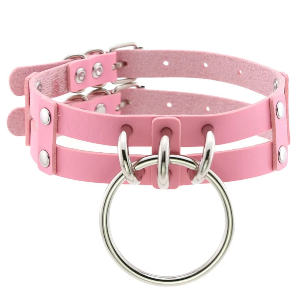 Punk Choker Collar Goth Necklace Big Transparent Straps Chocker Women Girls Trendy Rock Sexy Harajuku Emo Gothic Jewelry