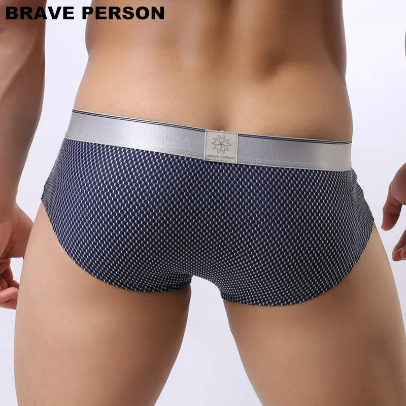 BRAVE PERSON Brand Underwear Men Sexy Briefs High Quality Nylon Boxer Briefs Male Panties Fashion Men's Underpants B1152