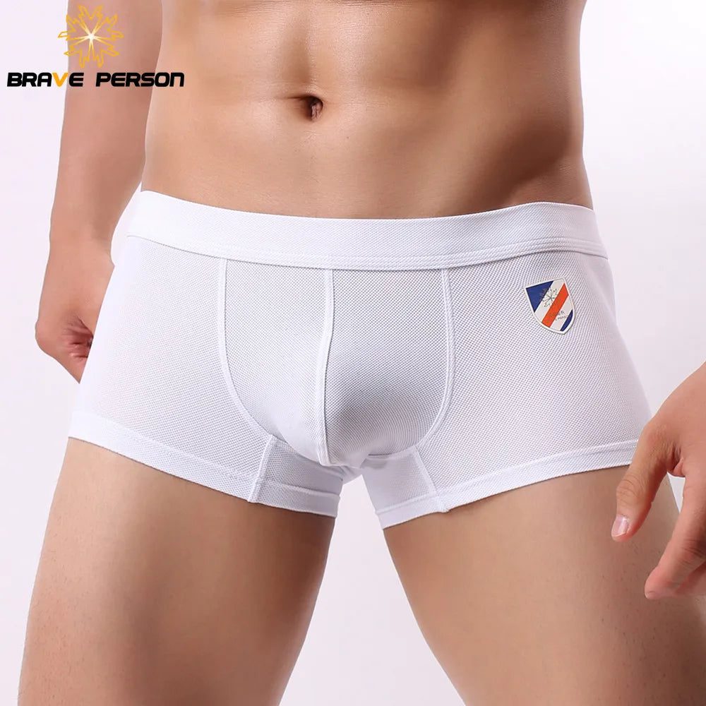 BRAVE PERSON Brand Underwear Men Boxers New Mens Boxers Shorts Male Panties Trunks Shorts U Convex Pouch Underpants