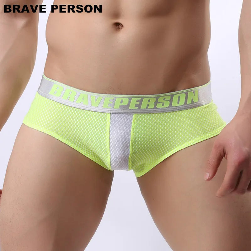 BRAVE PERSON Brand Underwear Men Sexy Briefs High Quality Nylon Boxer Briefs Male Panties Fashion Men's Underpants B1152